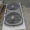 Comfort Zone 9-Inch 3-Speed Reversible Twin Window Fan  Dual Blade Window Exhaust Fan with Auto-Locking Expanders, 22.25" to 33" Wide  Tabletop Feet & Removable Bug Screen included (White)