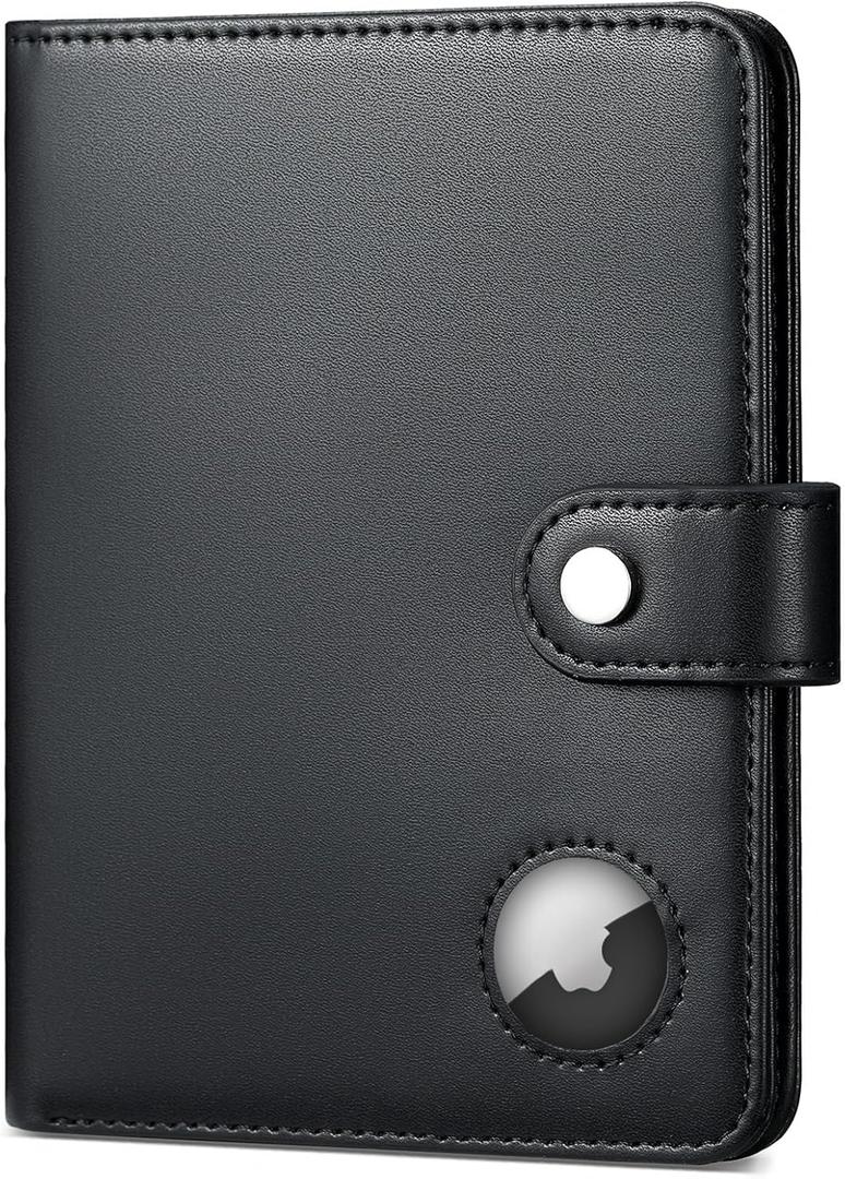 Passport Holder with Airtag for Men and Women, RFID Blocking Passport Wallet Cover Case