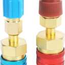 bylikeho R1234YF to R134a Conversion Adapters Quick Couplers Kit,Car Accessories R1234yf Refrigerant Recharge Kit,High Low Side Adapter for R1234yf Air Conditioning Systems Evacuation Recharging