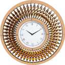 24 Inch Large Wall Clock Boho, Retro Roman Numeral, Silent Wall Clocks Non Ticking, Big Wall Clocks for Living Room/Home/Kitchen/Bedroom/Office Decor, 60cm Vintage Wall Clock