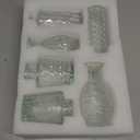 Glass Mini Vases, 5 Inch Height, Set of 4, Transparent Bottle Shape, for Home and Flowers (6)