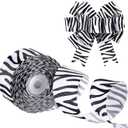 Chuangdi Zebra Print Ribbon 1.5 Inch 20 Yards Grosgrain Christmas Ribbon Craft for Hair Bows Headbands Making and Craft Wrapping