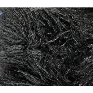 Long Pile/Mongolian Faux Fur Fabric-60 Wide- Half Yard- Black Fabric