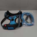 No Pull Dog Harness Adjustable Reflective Oxford Easy Control Medium Large Dog Harness with A Free Heavy Duty 5ft Dog Leash, L