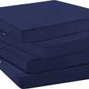 Favoyard Outdoor Chair Cushions 19"W x 19"D x 2"T Set of 4 Patio Chairs Cushions 3-Year Fade Resistant & Waterproof Cushions for Outdoor Furniture with Hidden Zipper, Attach Straps for Dining Chairs