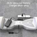 ETL Certified 29.4V 2A Electric Scooter & Hoverboard Fast Charger for 24V 25.2V 7S Lithium Battery, Universal 7-in-1 ebike Replacement Plugs for Gotrax/Jetson/Razor/Ninebot/Segway,etc