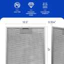 W10169961A Whirl-pooll Aluminum Range Hood Filters 10.5" x 12.5" -Layer Aluminum Mesh Hood Vent Filter, Universal Cooker Hood Metal Mesh Filter Blocks Grease & Filters Air2 Pack