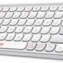 Logitech POP ICON Keys Wireless Bluetooth Keyboard, Comfortable Typing, Programmable Keys, Easy-Switch Between up to 3 Devices, for Laptop, Tablet, PC  Off White and Orange