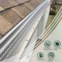 Carlo Schdoo Premium Leaf Guards for Gutters, Heavy Duty Gutter Guards 6 Inch-100 feet, Easy DIY Gutter Leaf Guards, Home Aluminum Gutter Cover System with Screws (Mill Finish)