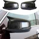 Compatible with Honda 9th Gen Accord 2013 2014 2015 2016 2017 with Turn Signal Accessories Car Exterior Ox Horn Design Door Side Rearview Mirror Guard Cover Trim Caps - Carbon Fiber Style 2PCS