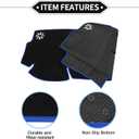 Dash Cover Compatible for Toyota Venza 2008-2017, Non-Slip Polyester Black Blue Center Console Dashboard Cover Pad Carpet