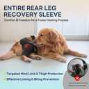 Dog Sleeve for Rear Legs to Stop Licking, Upgraded Surgical Recovery Sleeve for Hind Back Leg Wound,TPLO, ACL Surgery, Light Comfortable Cone Alternative, Left, M