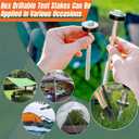 10Pcs 6.2" Hex Pegs Drillable Threaded Tent Pegs Or Tent Stakes, Screw in Tent Pegs Stakes for Garden Canopies Grassland Canopies Awnings Camping Travel (Hex Tool and Storage Bag)