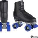 Chicago Skates Classic Quad Roller Skates for Women & Men Durable & Top Performance, Adjustable High-Top Boots for Safe Indoor/Outdoor Roller Derby60mm PU Wheels & Semi-Precision Bearings