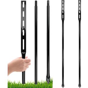 Heavy Duty Metal Sign Stakes, 54 Inch Black Metal Post Stand for Yard Signs, 2Pack