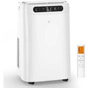 12000 BTU Portable Air Conditioners for Room Cooling up to 500 Sq. Ft, 3-IN-1 Quiet Portable AC Unit with Dehumidifier Fan, Remote Control, Smart Sleep Mode, 24H Timer, Windows Kit Included