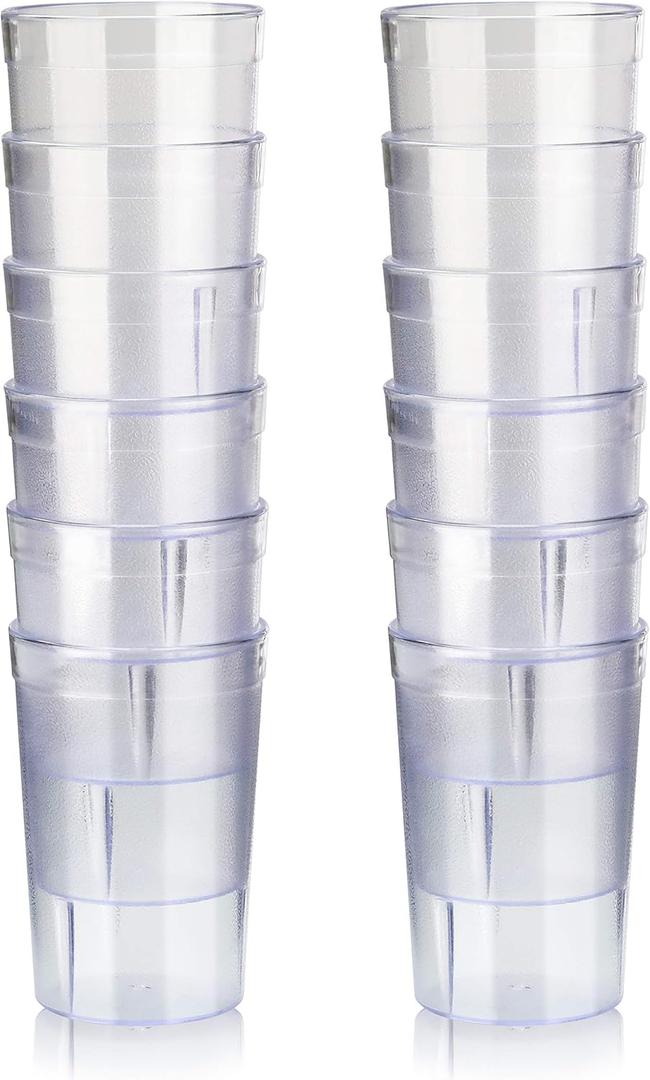 New Star Foodservice | Restaurant-Grade Beverage Tumblers (Clear (Set of 12), 8 oz)