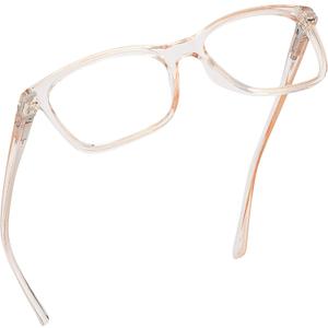 Readerest Blue Light Blocking Glasses  Thin Reflective Lens, Anti-Glare Computer Eyeglasses, UV Protection, Eye Strain Relief (Peach)