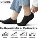 10 x wernies 10 Pairs No Show Socks Men Low Cut Ankle Short Casual Thin Invisible Socks with Non Slip Grips (Black)