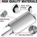 Rear Exhaust Muffler Compatible With 2002-2006 Toyota Camry 2.4L Muffler Exhaust
