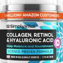 SimplyVital Collagen, Retinol & Hyaluronic Acid Cream - Anti-Aging Face Moisturizer for Face, Firming Skin Care Neck & Dcollet - Made in USA, Daily Moisturizer Face Cream Day & Night - 1.7 fl.oz.