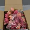 Zeyune 8 Pack 12 Inch Mini Soft Pink Roses Artificial Flowers with Long Stem 80 Heads Silk Roses Fake Flowers for DIY Wedding Bouquets Floral Arrangements for Valentine's Day Decorations