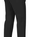Plaid&Plain Men's Stretch Dress Pants Slim Fit Skinny Suit Pants (40W x 28L, Black)