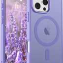 SUPFINE Magnetic for iPhone 16 Pro Case (Compatible with MagSafe) (Military Grade Drop Protection) Slim Translucent Matte Shockproof with Anti-Fingerprint Phone Case, Purple