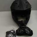 SLMOTO Youth Dirt Bike Helmet DOT Certified - Full Face Motorcycle Helmet for Off-Road ATV Street Riding Includes Adjustable Goggles Protective Gloves Matte Black Small