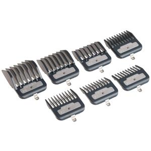Andis Master Series Premium Clipper Guard Set  7 Count Attachment Combs with Metal Clips, Professional Cutting Guides