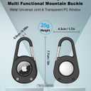 SCALLOP for AirTag (1st & 2nd Gen) Keychain with Carabiner,Thick Hard PC Air Tag Holder,IPX8 Waterproof,Secure Lock