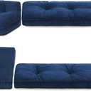BALAPET Breakfast Nook Cushions Set 4 Piece Cushion Pad Set for Kitchen Breakfast Dining Nook,Shredded Foam Support Fits in Sets with Corner Benches, Mid Century Modern Small Dining Table Sets(Blue)