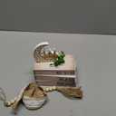 Eid Mubarak Decorations for Home Ramadan Decorations Wood Ramadan Mubarak Table Sign Golden Moon Eid Tiered Tray Sign for Islamic Muslim Table Indoor Shelf Office Gifts