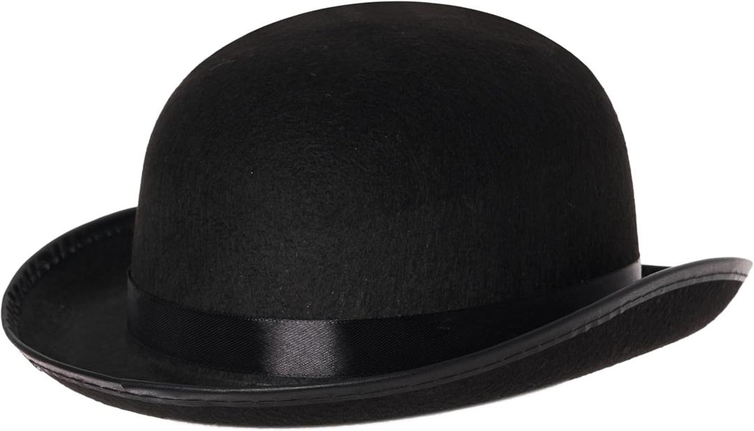Spooktacular Creations Bowler Hat for men, Top Derby Hats Victorian Accessory Halloween Costume Accessories for Adults Halloween Cosplay Party