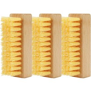 Shoe Cleaning Brushes, Wooden Shoe Sole Bottom Scrub Brush, Stiff Nylon Bristles Scrubbing Stubborn Stains - 3 Pack