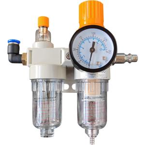 Tire Changer Air Pressor Oil Water Regulator Separator with Pressure Gauge, Filter Lubricator, Oil Air Separator, Trap Filter, Max. 145psi, with Connectors