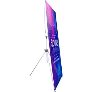 Adjustable X Banner Stand, Fits 23 to 32 Inch Wide and 63 to 78 Inch Tall Banners, Portable Display with Carrying Bag, Perfect for Trade Shows, Exhibitions, Conferences and Events, 6 Pack