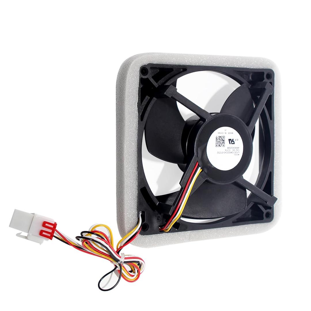 Refrigerator Freezer Evaporator Fan Motor WR60X32088 Replacement for GE Models CVE28DM5NS5, CVE28DP2NS1, CVE28DP3ND1, CVE28DP4NW2, CXE22DM5PS5, CXE22DP3PD1, PGD29BYTFS, Replaces U12E12MS2CA3-57Z32