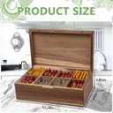Acacia Wood Tea Bag Organizer, Tea packet Storage Boxes 8 Compartments, Teabag Accessories Gift Box, TeaBags Chest, Teabag Holder Containers