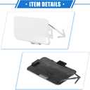 Front Bumper Tow Hook Cover Compatible for Subaru Forester 2009-2013, Durable Plastic White Front Right