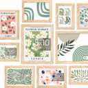 upsimples 10 Pack Picture Frames Collage Wall Decor for Mounting or Tabletop Display, Photo Gallery Frame Set for Family, Multi Sizes Including 8x10, 5x7, 4x6, Natural