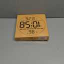 WallarGe Large Digital Wall Clock with LED Display, Electric Wall Clock with Temperature, Auto DST, Date, and Day, 5-Level Brightness for Office, Bedroom, Living Room, Classroom Dcor (Blue)