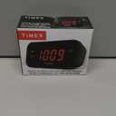 Timex Alarm Clock with Large Display, Digital Alarm Clock for Bedroom Includes 120V Universal Power Adapter (T121B - Black)