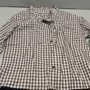 Astylish Women's Plaid Ruffle V Neck Button Down Blouse Casual Long Sleeve Gingham Trendy Tops Work Checkered Shirt, S