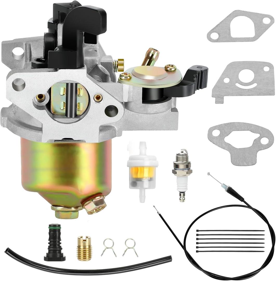 Carburetor Carb Kit Compatible with Monster Mega Moto 80cc 105cc Mini Bike MMB80 MMB105 Motovox MBX10 Baja DB30 Dirt Bug Coleman B100 RT100 Go Kart 79cc 97cc Engine Parts with Throttle Cable