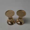 2 Pcs Gold Pillar Candle Holders, Gold Candlestick Most Ideal for 3" Pillar Candles, Gifts for Wedding, Party, Home, Spa, Reiki, Votive Candle (2 x S)