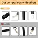 2 x Dog Seat Belt for Car - Adjustable Dog Car Safety Harness, Elastic Cushioning Seatbelt Leash, Reinforced Metal Buckle Anti-Tangle Design, for Small and Medium Pets (Black)