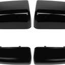 23444125 1Pair Black Clip On Tow Mirror Cover Caps fits Silverado Sierra 2014-2019 Left & Right Side Replaces 23444126 23444119 23444120 Glossy Black