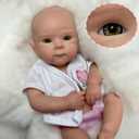 Gileutay 12 inch Full Body Silicone Baby Doll Girl Lifelike Reborn Baby Dolls Realistic Newborn Dolls that Look Like Real Life Babies