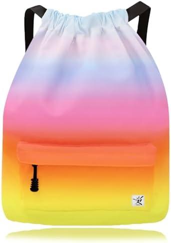 Amazon.com: Risefit Waterproof Drawstring Bag, Gym Bag Sackpack Sports Backpack for Men Women : Clothing, Shoes & Jewelry